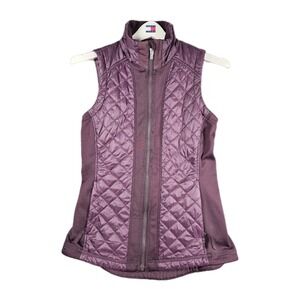 Athleta Women's Small Quilted Whisper Featherless Vest Purple Full-Zip Jacket